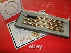 24Ct Gold Plated Parker Fountain / Jotter Writing Pen and Pencil Set Gift Boxed
