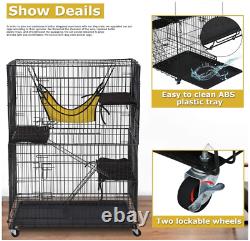 3 Tier Cat Cage Large Playpen Chinchilla Rat Box Pet Enclosure With Ladders