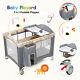 3 In 1 Baby Playard Playpen Foldable Bassinet Bed With Music Box Whirling Toys