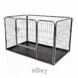 4pc Heavy Duty Puppy Play Pen Dog Crate Whelping Box Rabbit Enclosure Dog Cage