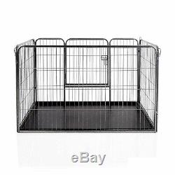 Heavy Duty 4pc Puppy Play Pen Dog Crate Whelping Box Rabbit Enclosure Dog Cage 