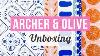Archer And Olive Haul Unboxing New Items June 2022 Subscription Box Pens Stickers Washi Etc