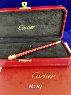 Authentic Cartier Pen Santos de Cartier Bordeaux Ballpoint Pen New Full Set Box