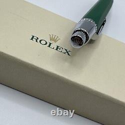 Authentic Green Rolex Ballpoint Pen With Push Button! New Mint Condition! WithBox