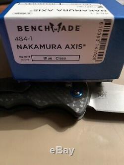 Benchmade 484-1 Nakamura Design Carbon Fiber Cpm-s90v Axis Lock Knife New In Box
