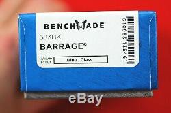 Benchmade 583bk Barrage Osborne Design, Axis Assist 154cm Knife, New In Box