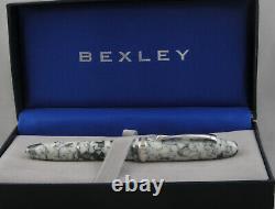 Bexley Celebration Snow Fall & Chrome Fountain Pen In Box 18kt Stub Nib 2005