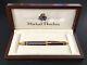 Blue And Gold Ribbed Michel Perchin Limited Edition Fountain Pen New In Box