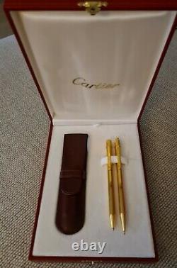 CARTIER ballpoint pen & pencil set, brand-new, boxed with paperwork