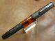 Conklin Carbon Fiber Word Gauge Fountain Pen In Orange Fine Steel Nib Newithbox
