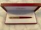 Carter Diablo Burgundy Ruby Red Ballpoint Gold Trim Pen New With Box