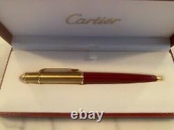 Carter Diablo Burgundy Ruby Red BallPoint Gold Trim Pen New with Box