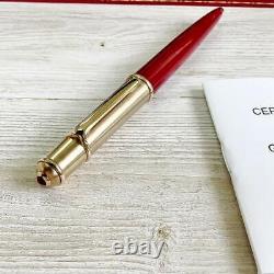 Cartier Ballpoint pen Diabolo Bordeaux Color with Box Ladies Stationery Unused