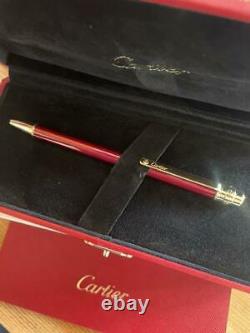 Cartier Ballpoint pen Santos de Black With Box Luxury writing utensils Rare New