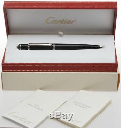 Cartier Diabolo Composit & platinum details ballpoint pen new unused in box