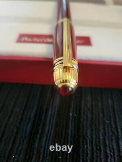 Cartier Fountain Pen Pasha de Cartier Red Lacquer 18K Nib M with Box