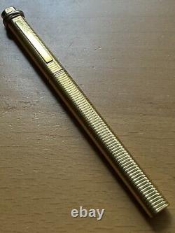 Cartier France 18K Gold Plated Ballpoint Pen Without Box Needs New Refill