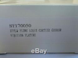Cartier Louis Cartier Fountain Pen Godron Platinum Brand New. Never Used. In Box