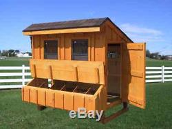 Chicken Coop Pa Dutch Amish Custom Pen Poultry Shed Hen House With Nest Box New