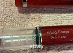 Conklin Heritage Word Gauge Fountain Pen, Medium Nib, Red, New in Box