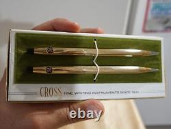 Cross Century Classic Set 12K Gold Ballpoint Pen & 0.9mm Pencil New In Box Usa