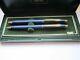 Cross Century Set Matte Blue & Gold Ballpoint Pen & 0.5 Pencil New In Box Usa