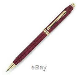 Cross Townsend Cardinal Red Lacquer & Gold Ballpoint Pen New In Box 682 Usa Made