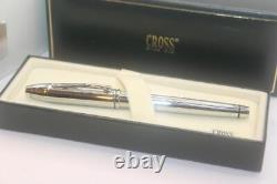 Cross Townsend Fountain Pen M Pt Chrome New In Box 536-M
