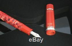 Delta Dolcevita Federco Red Passion Fountain Pen 18Kt Gold Med Pt New In Box