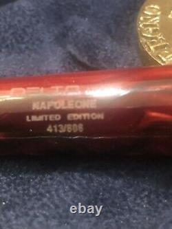 Delta Napoleon Limited Edition Pen in Red 413/808 New Old Stock in Box