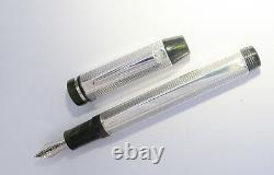 Delta Profili Fountain Pen Sterling Silver & Green Limited Broad Pt New In Box