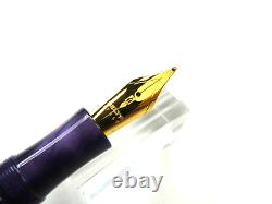 Delta Write Balance Fountain Pen Purple With Broad Steel Nib Brand New In Box