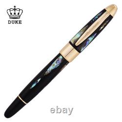 Duke 14K Fountain Pen Bright Pearl in the Dark Green Sea Gift Pen with Gift Box