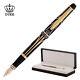 Duke Pioneer 14k Gold Fountain Pen Fine 0.5mm Nib Advanced Chromed With Box Gift