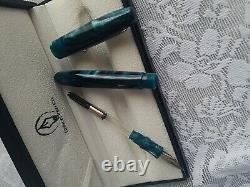 Edison Collier Fountain Pen Azure Skies Extra Fine Nib Vintage New With Box