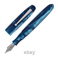 Edison Collier Fountain Pen in Azure Skies Broad Point NEW in Box