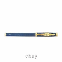 Elysee Rollerball Pen Lapis Blue Lacquer & Gold Trim New In Box