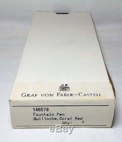 Graf Von Faber-Castell Guilloche Coral Red Fountain Pen New In Box Product