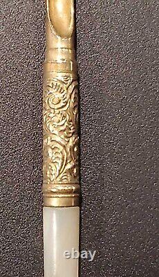 H M SMITH & CO NEW YORK DIP PEN MOTHER OF PEARL HANDLE w Original Box # 3