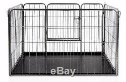 Heavy Duty 4pc Puppy Play Pen Dog Crate Whelping Box Rabbit Enclosure Dog Cage