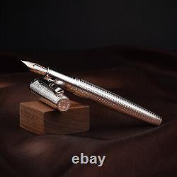 HongDian 14K Gold Fountain Pen 925 Silver Limited Edition Pen EF/ F Nib Gift Box