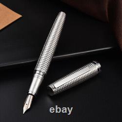 HongDian 14K Gold Fountain Pen 925 Silver Limited Edition Pen EF/ F Nib Gift Box