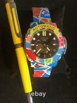 Invicta Romero Britto 34358 AUTO Limited Edition Hydroplated Watch & INVICTA PEN