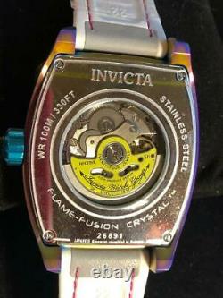 Invicta S1 Diablo 26891 AUTO Irid 42Mm Silicone Band Men's Watch withENGRAVED PEN