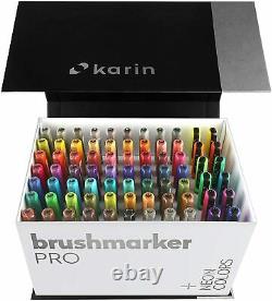 Karin Mega Box Plus 72 Colors + 3 Blender Pens Brush Marker Pro Watercolor 27C13