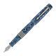 Kilk Celestial Fountain Pen In Blue Chipped Double Broad Point New In Box