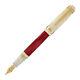Laban 325 Fountain Pen In Flame -red & Ivory Color- Broad Point New In Box