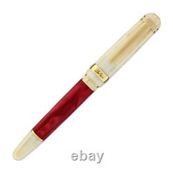 Laban 325 Fountain Pen in Flame -Red & Ivory color- Broad Point NEW in box