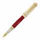 Laban 325 Fountain Pen In Flame -red & Ivory Color Fine Point New In Box