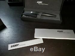 Lamy 2000 Black Fountain Pen 14K Medium Nib Used, Original Box